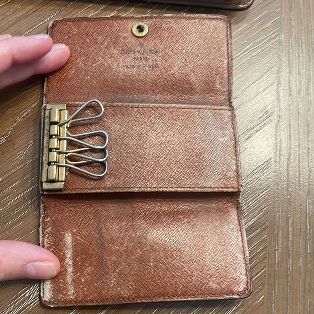 LOUIS VUITTON - set of 2 wallets - zip monogram long wallet and key holder - Picture 7 of 8